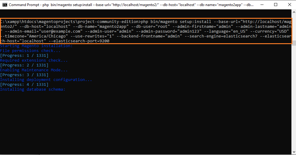 install magento 2 on localhost