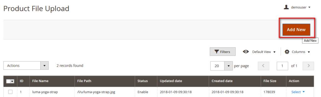 magento 2 product attachments