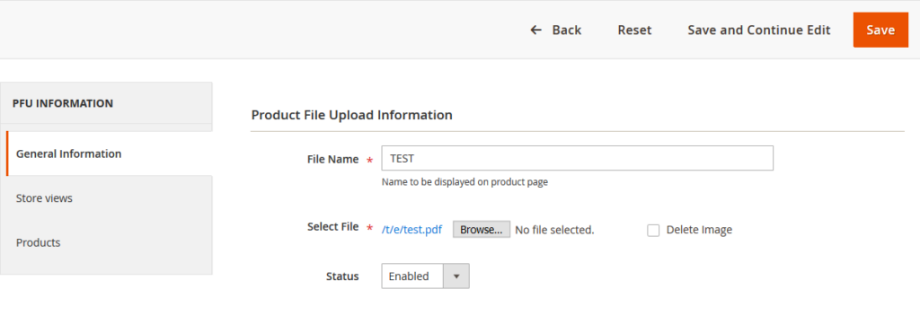 magento 2 product attachments