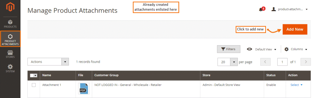 magento 2 product attachments