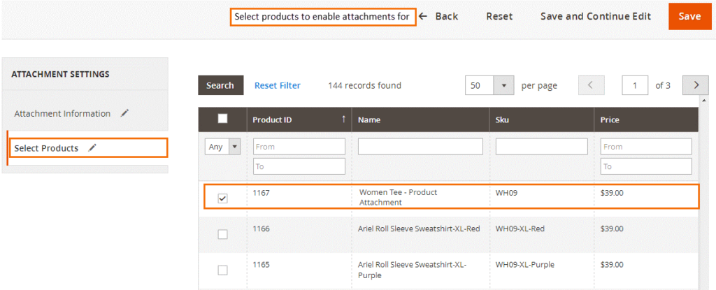 magento 2 product attachments