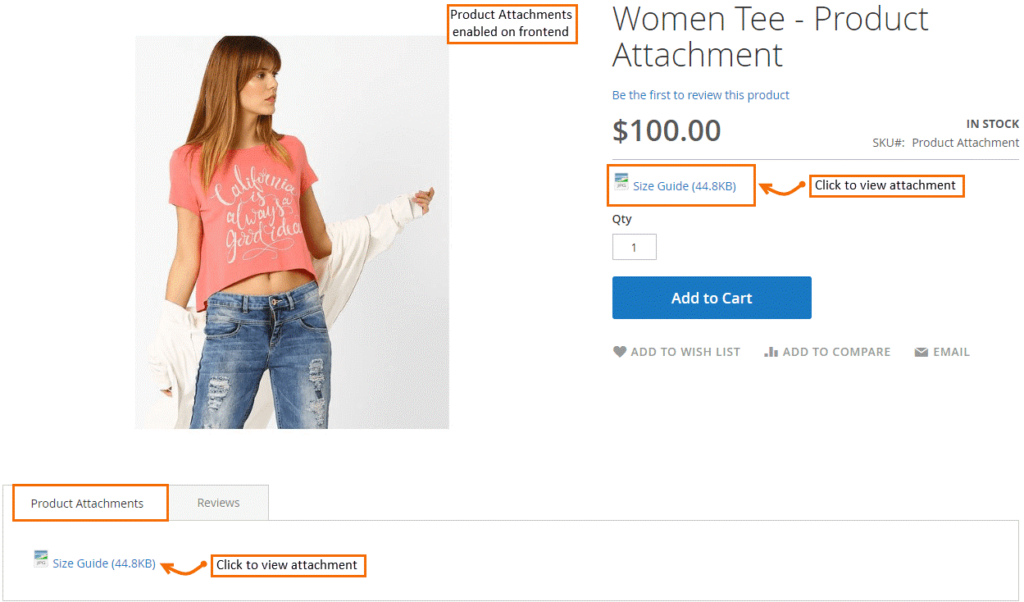 magento 2 product attachments