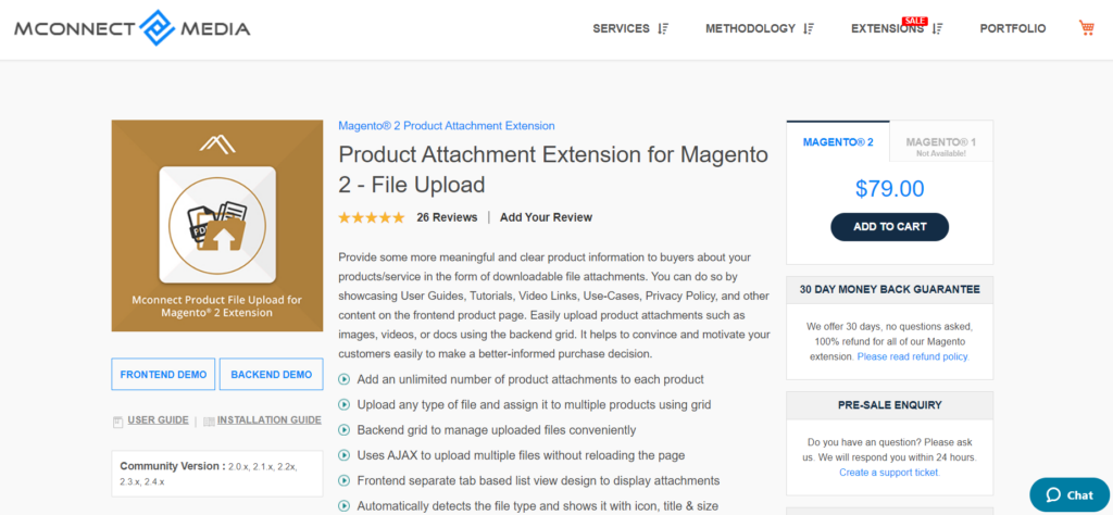 magento 2 product attachments