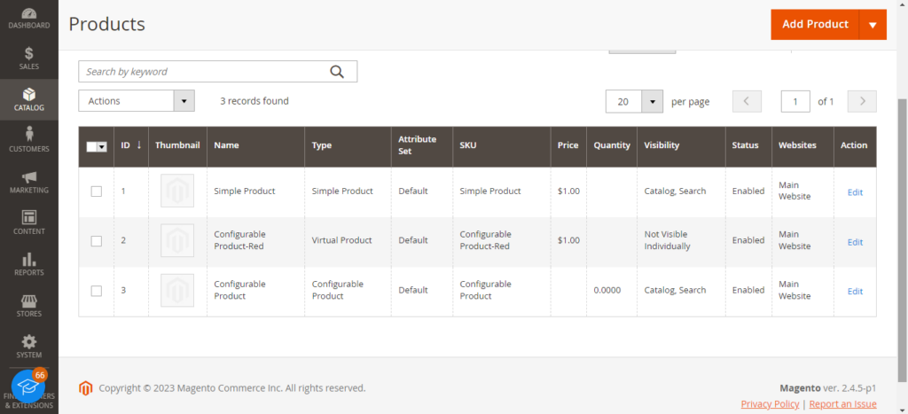 Magento Product Management