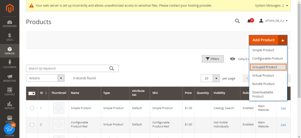 Magento Product Management