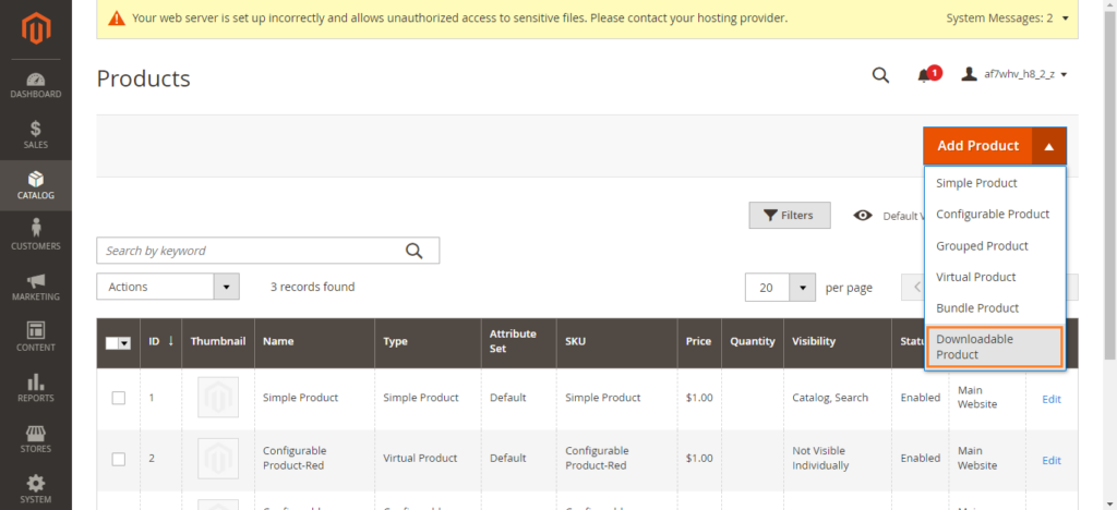 Magento Product Management
